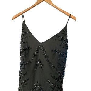 Beaded dress size 14 100% silk